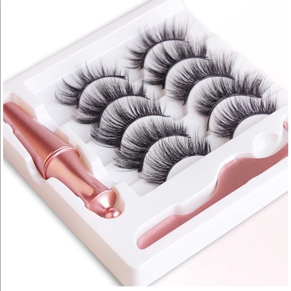 5 pairs Magnetic Eyelashes with Eyeliner Reusable - Picture 2 of 4